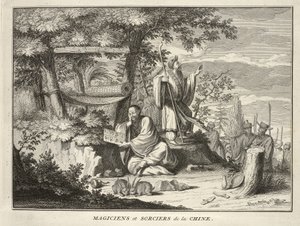 Magiciens et Sorciers de la Chine, da Cérémonies et Coutumes Religieuses de tous les Peuples du Monde, pub.1736