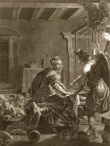 Penelope al suo telaio, 1731 da Bernard Picart