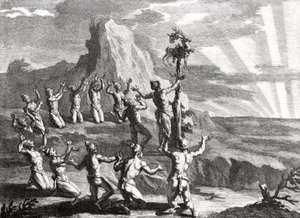 Adorazione del Sole da parte degli indiani nativi del Nord America da Bernard Picart