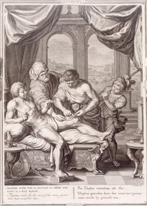 Telefo curato dalla ruggine della stessa lancia che lo ferì, 1731