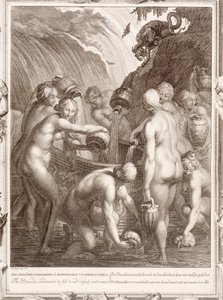 Le Danaidi condannate a riempire vasi forati con acqua, 1730 da Bernard Picart