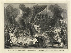 Vedova bruciata in India, 1728 da Bernard Picart