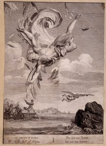 La caduta di Icaro (incisione di Bernard Picart)