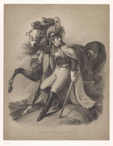 Corazziere accanto al suo cavallo