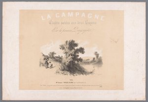 Copertina per sei stampe con scene di vita rurale da Bernard Romain Julien