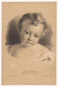 Ritratto di un bambino piccolo Studies in twee soorten krijt (serie) Étude aux deux Crayons (serie) da Bernard Romain Julien