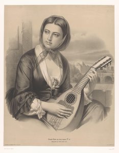 Donna che suona un mandolino