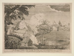 Vista esatta della recente battaglia a Charlestown (Bunker Hill) da Bernard Romans