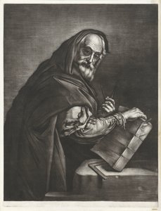 Filosofo con un compasso e un libro
