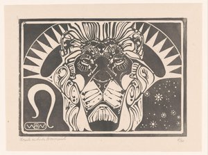 Testa di un leone da Bernard Willem Wierink (signed by artist)