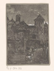 Castello con due cavalieri