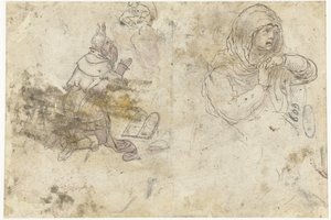 Mosè e una Maria addolorata o Maria Maddalena da Bernard van Orley
