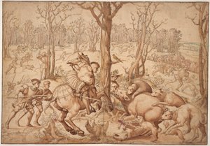 Caccia al cinghiale da Bernard van Orley
