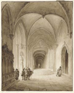 Interno di chiesa con soldati all