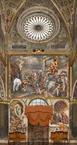 Controfacciata, Il Pordenone, Crocifissione 1520-21, Deposizione 1522, Bernardino Gatti, Resurrezione 1529 da Bernardino Gatti