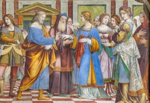 Matrimonio della Vergine Maria (dettaglio) da Bernardino Luini