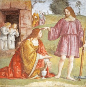 Italia, Milano, Chiesa di San Maurizio al Monastero Maggiore, Cristo risorto appare a Maria Maddalena da Bernardino Luini