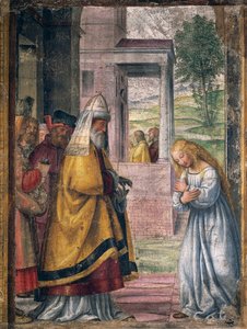Maria che saluta al Tempio, affresco di Bernardino Luini dalla Cappella di San Giuseppe nella Chiesa di Santa Maria della Pace a Milano