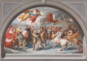 Incontro di Leone I con Attila da Bernardino Nocchi