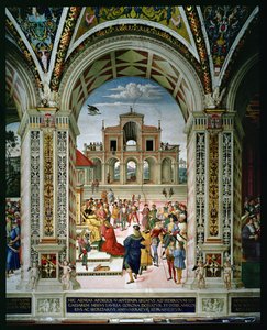 Enea Silvio Piccolomini è incoronato poeta laureato da Federico III nel 1442