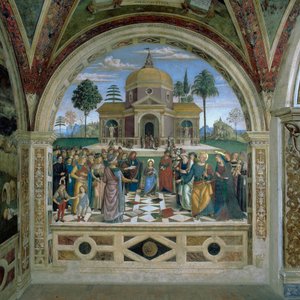 Discussione nel Tempio da Bernardino di Betto Pinturicchio