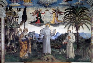 Gloria di Bernardino da Siena (dettaglio) da Bernardino di Betto Pinturicchio