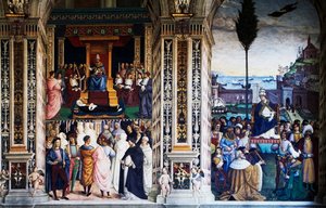 Pio II arriva ad Ancona per iniziare la crociata, affresco