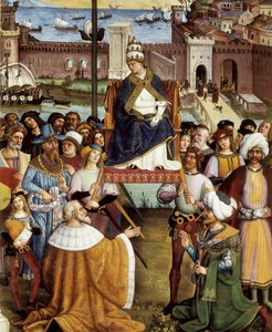 Papa Pio II benedice le flotte prima di partire da Ancona per la Terra Santa il 15 agosto 1464 (dettaglio)