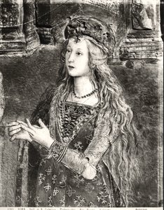 Santa Caterina, forse un ritratto di Lucrezia Borgia (1480-1519) dal ciclo Vite dei Santi, Sala dei Santi, 1492-94