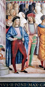Biblioteca Piccolomini, parete sud-ovest: "Pio II canonizza Santa Caterina da Siena, 29 giugno"