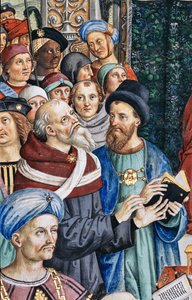 Biblioteca Piccolomini, parete sud-ovest: "Pio II presiede la Dieta di Mantova, 1 giugno"