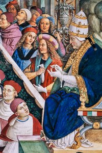 La Biblioteca Piccolomini, parete sud-ovest: “Pio II presiede la Dieta di Mantova, 1 giugno