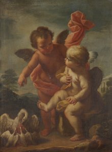 Cupidi con oche da Bernardo Arniconi