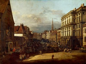 Piazza del Mercato della Farina a Vienna da Bernardo Bellotto