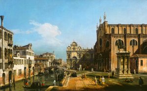 Il Campo di SS. Giovanni e Paolo, Venezia, 1743-1747 da Bernardo Bellotto