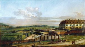 Il castello di Schlosshof visto da nord, tra il 1758 e il 1761 da Bernardo Bellotto