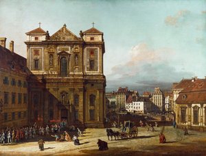 La Freyung a Vienna, da nord-ovest, tra il 1758 e il 1761