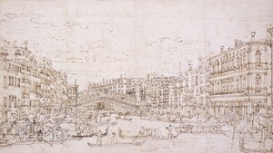Il Canal Grande, Venezia, con il Ponte di Rialto dal sud da Bernardo Bellotto