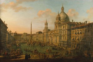 Piazza Navona a Roma da Bernardo Bellotto