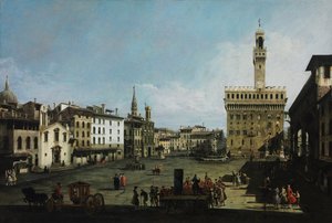 Piazza della Signoria a Firenze, 1742