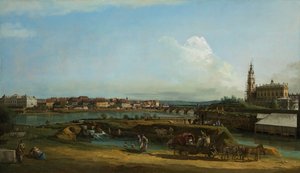 Veduta di Dresda con la Hofkirche a destra da Bernardo Bellotto