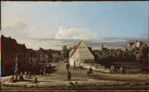 Veduta di Pirna con la fortezza di Sonnenstein, 1755-65 da Bernardo Bellotto