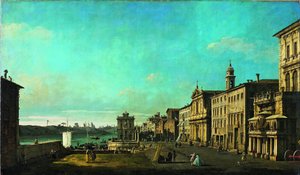Vista di Via di Ripetta a Roma da Bernardo Bellotto