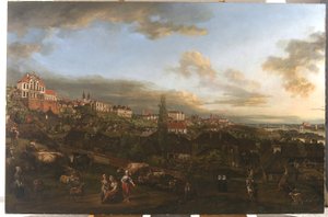 Veduta di Varsavia con il palazzo Ordynacki da Bernardo Bellotto