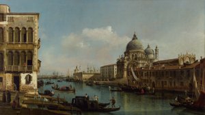 Veduta del Canal Grande: Santa Maria della Salute e la Dogana dal Campo Santa Maria Zobenigo, c.1743 da Bernardo Bellotto