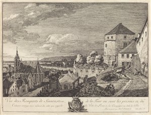 Vista delle mura di Sonnenstein da Bernardo Bellotto
