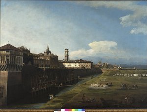 Veduta di Torino dal lato dei Giardini Reali da Bernardo Bellotto