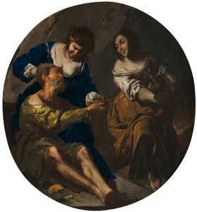 Lot e le sue figlie da Bernardo Cavallino
