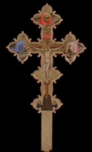 Croce portatile, doppia faccia verso, 1335-1340