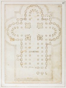Piano di San Pietro, Codex Coner, 1513-15 (inchiostro su carta)